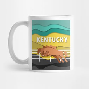 Kentucky Horses Raicing Design Mug